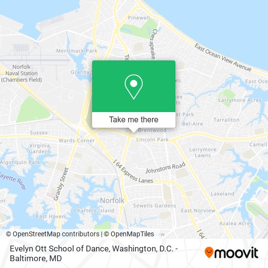 Evelyn Ott School of Dance map