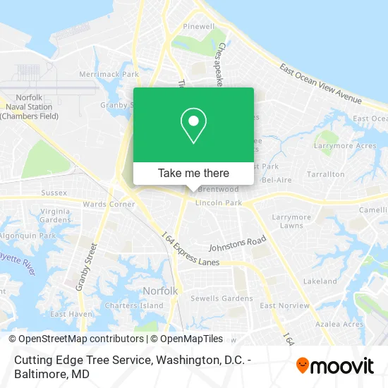 Mapa de Cutting Edge Tree Service