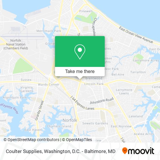 Mapa de Coulter Supplies