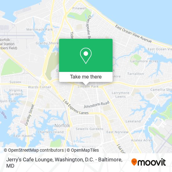 Mapa de Jerry's Cafe Lounge