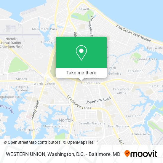 WESTERN UNION map