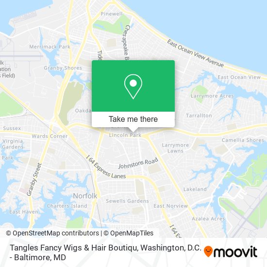Mapa de Tangles Fancy Wigs & Hair Boutiqu