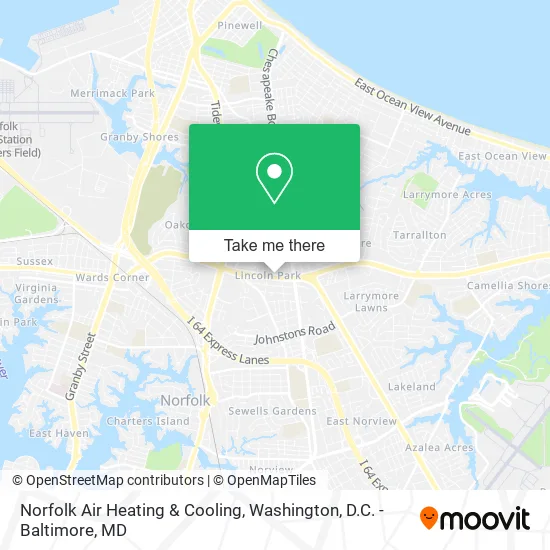Norfolk Air Heating & Cooling map