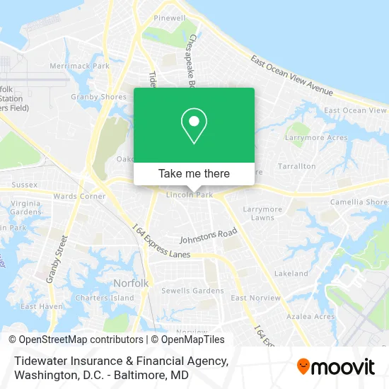 Tidewater Insurance & Financial Agency map