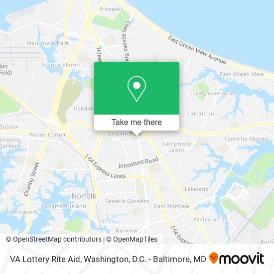 VA Lottery Rite Aid map