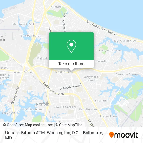 Unbank Bitcoin ATM map
