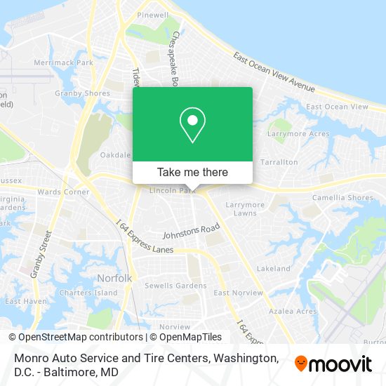 Mapa de Monro Auto Service and Tire Centers
