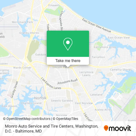 Monro Auto Service and Tire Centers map