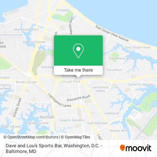Dave and Lou's Sports Bar map