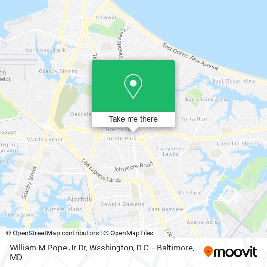 Mapa de William M Pope Jr Dr