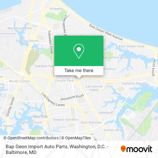 Mapa de Bap Geon Import Auto Parts