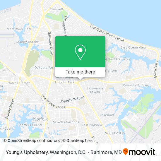 Young's Upholstery map
