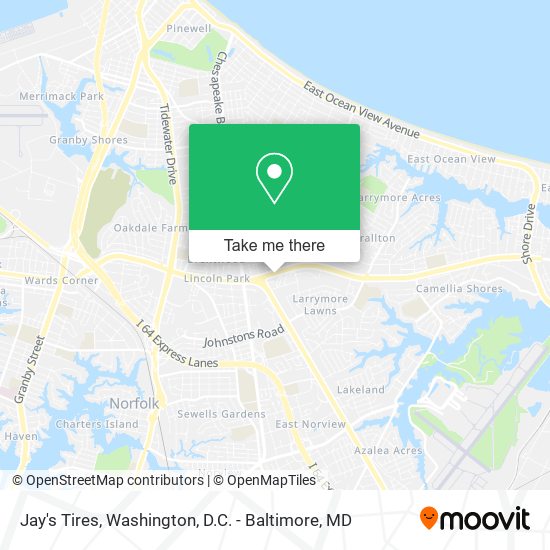 Jay's Tires map