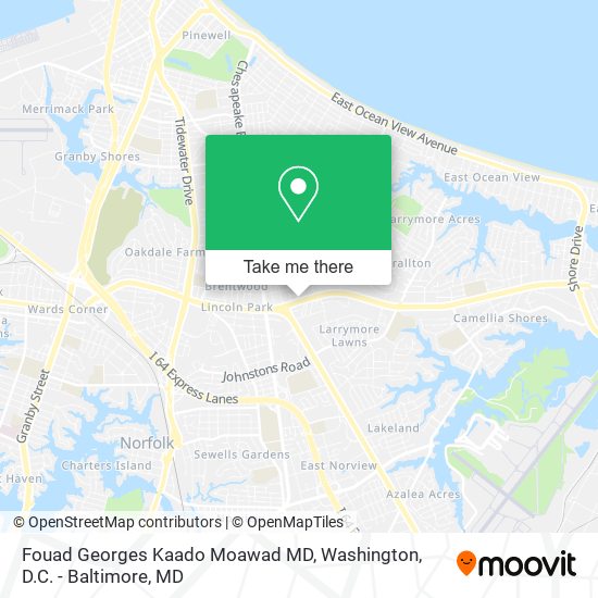 Mapa de Fouad Georges Kaado Moawad MD
