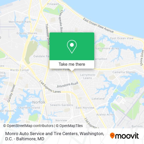 Monro Auto Service and Tire Centers map