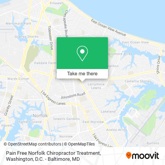 Mapa de Pain Free Norfolk Chiropractor Treatment