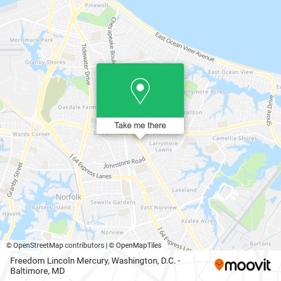 Freedom Lincoln Mercury map