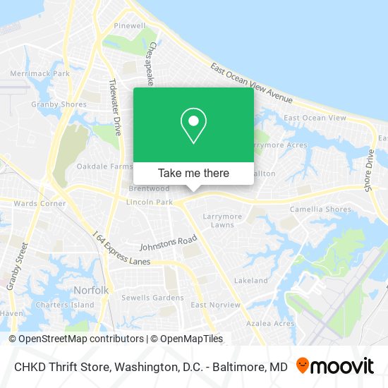 CHKD Thrift Store map