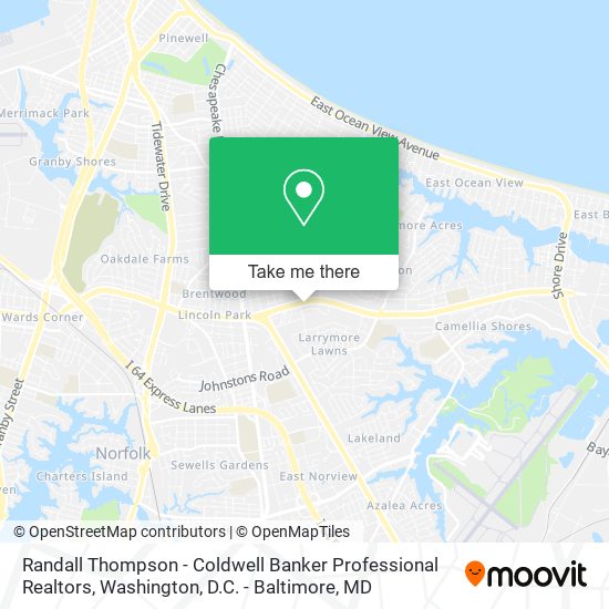 Randall Thompson - Coldwell Banker Professional Realtors map