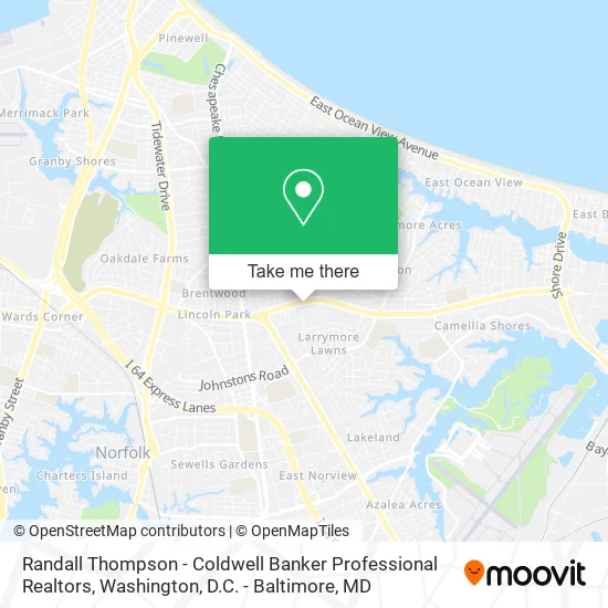 Randall Thompson - Coldwell Banker Professional Realtors map