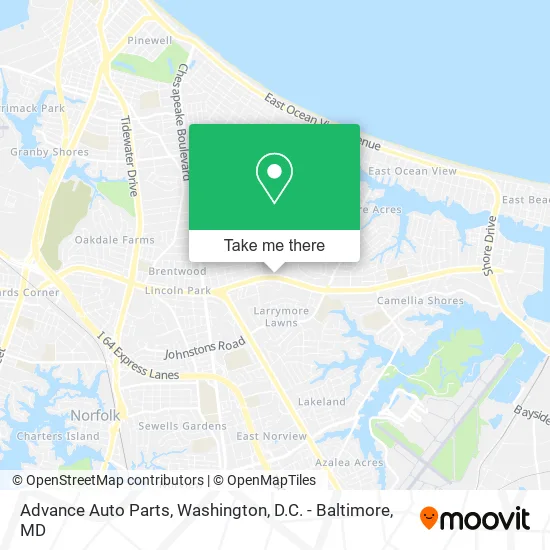 Advance Auto Parts map