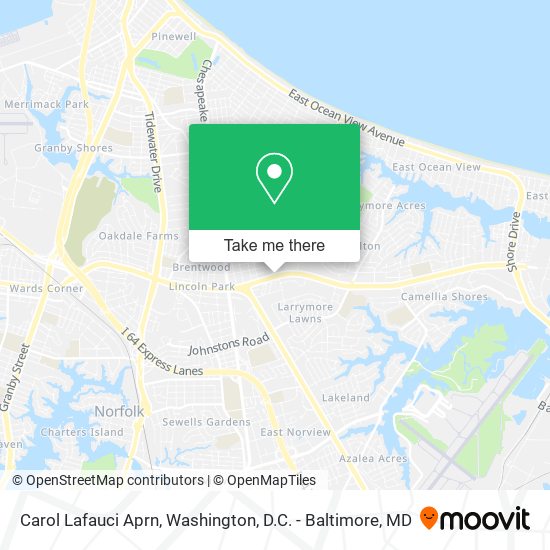 Carol Lafauci Aprn map