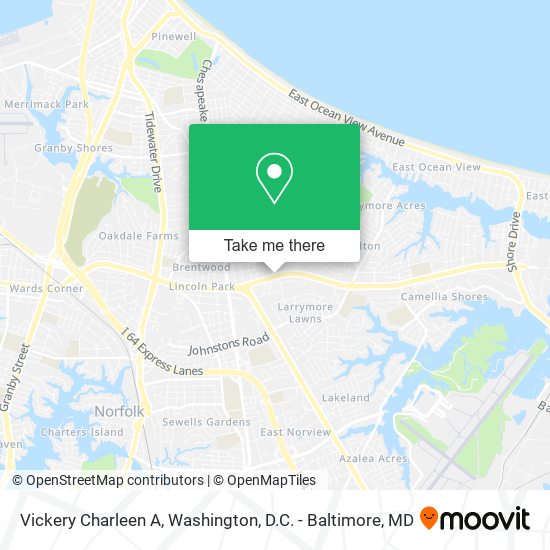 Vickery Charleen A map