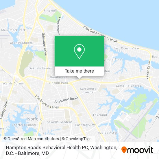Mapa de Hampton Roads Behavioral Health PC