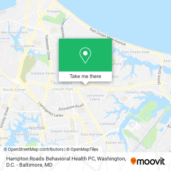 Hampton Roads Behavioral Health PC map