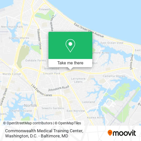 Commonwealth Medical Training Center map