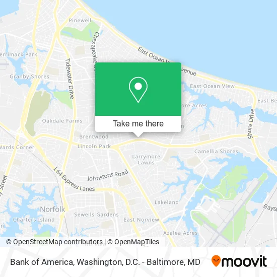 Bank of America map