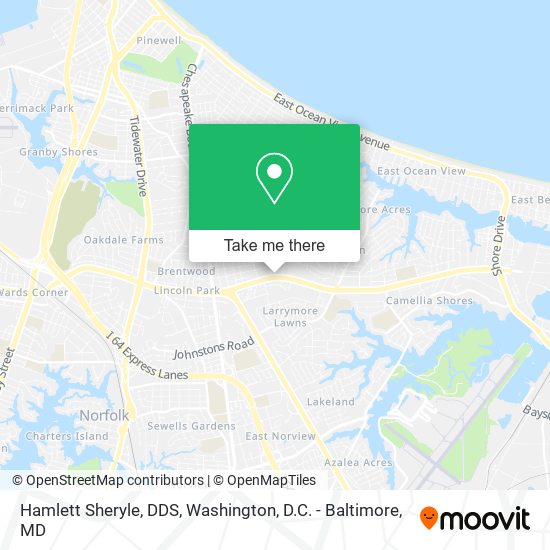 Hamlett Sheryle, DDS map