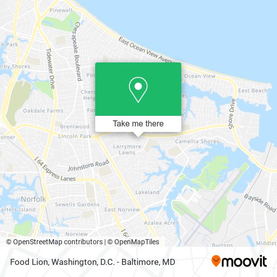 Mapa de Food Lion