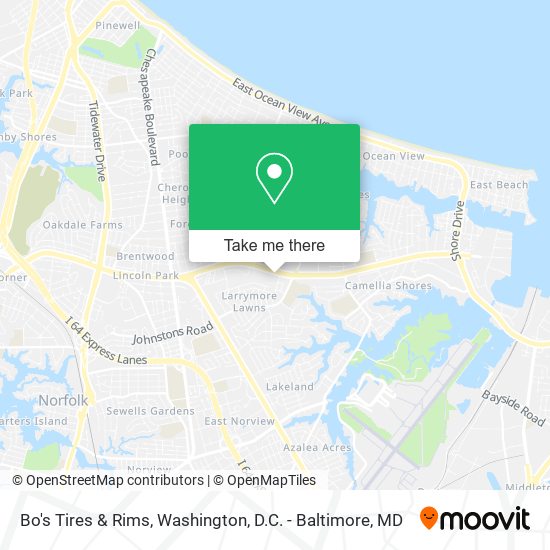 Bo's Tires & Rims map