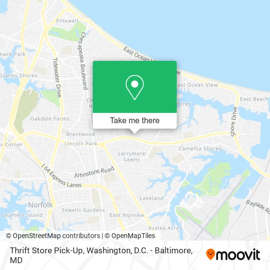 Thrift Store Pick-Up map