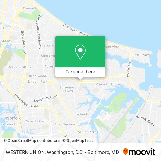 WESTERN UNION map