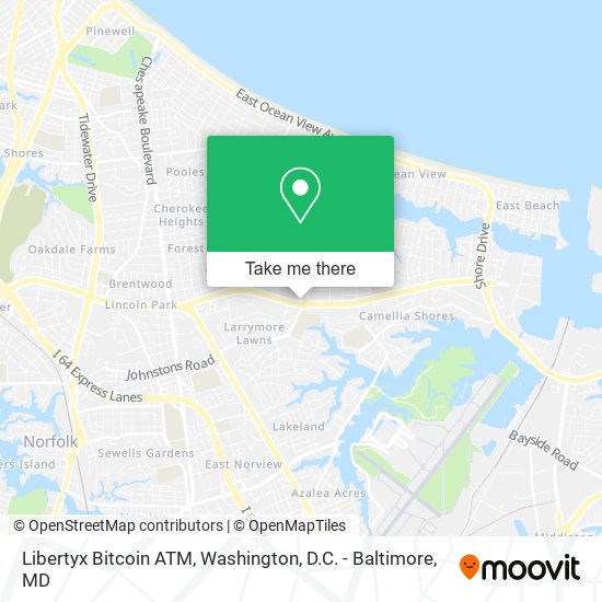 Mapa de Libertyx Bitcoin ATM