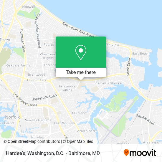 Hardee's map