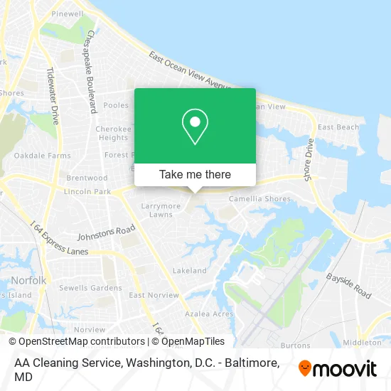 AA Cleaning Service map