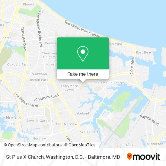 St Pius X Church map