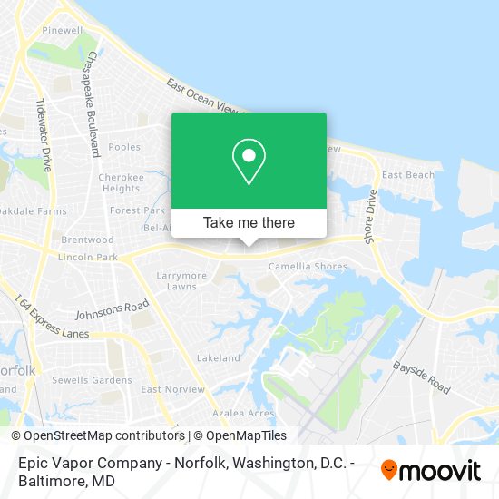 Mapa de Epic Vapor Company - Norfolk
