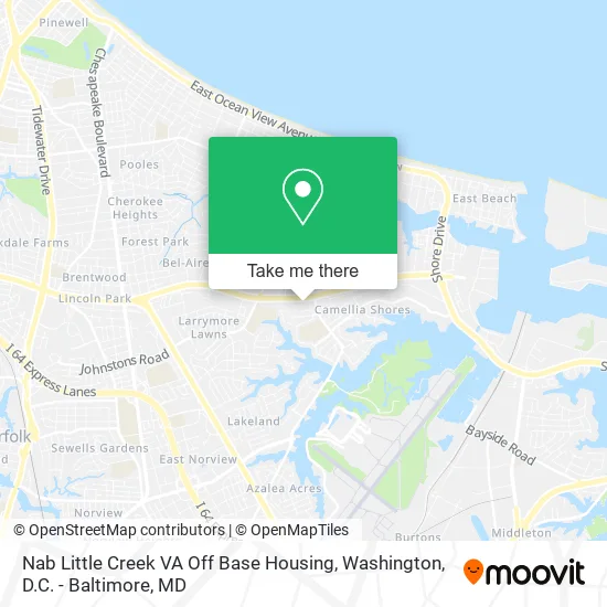 Mapa de Nab Little Creek VA Off Base Housing