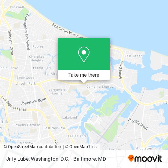 Jiffy Lube map