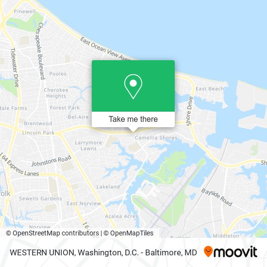 WESTERN UNION map