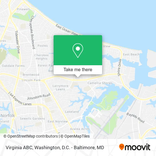 Mapa de Virginia ABC