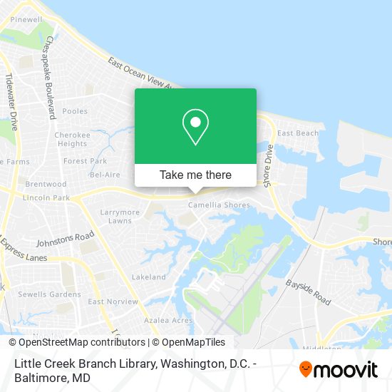 Mapa de Little Creek Branch Library