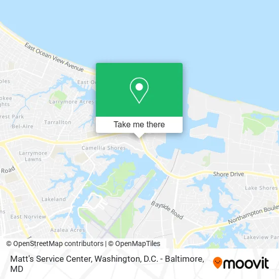 Matt's Service Center map