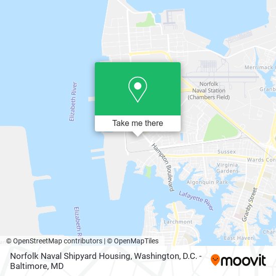 Norfolk Naval Shipyard Housing map