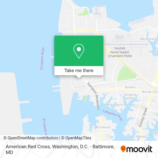 American Red Cross map