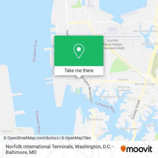 Mapa de Norfolk International Terminals